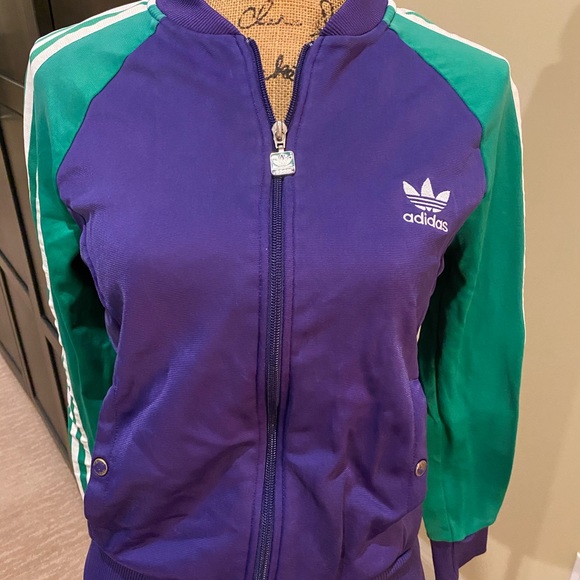 Adidas Green & Purple Track Jacket - Picture 2 of 5